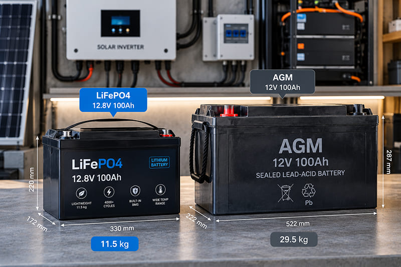 Сравнение LiFePO4 и AGM аккумуляторов