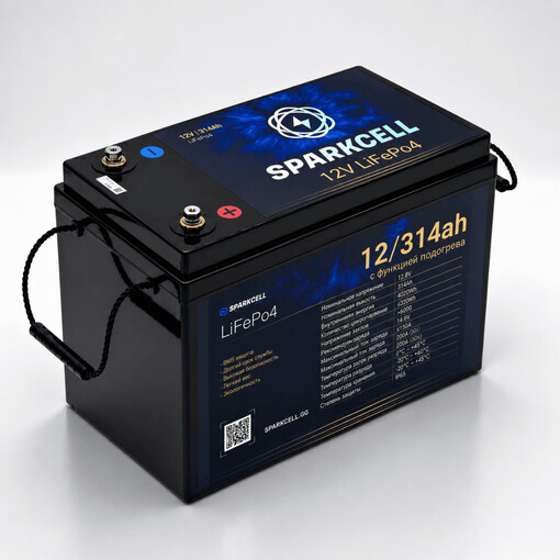 Аккумулятор тяговый LiFePo4 12V 314Ah с функцией подогрева