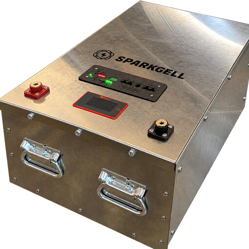 Батарея 48В 314Ah в металлическом корпусе платой BMS Daly bms 300A с функцией Bluetooth и индикацией заряда батареи